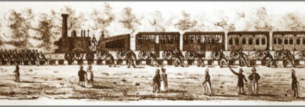 Treno postale di inizio Ottocento