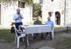 Il direttore del Museo Adriano Cattani, il sindaco Gianfranco Lazzarini e il prof. Tarcisio Bottani