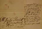 Una delle lettere esposte_Lettera da Bovolenza a Venezia datata 1786