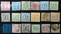 Stamps issued by Thurn und Taxis at the mid nineteenth century 