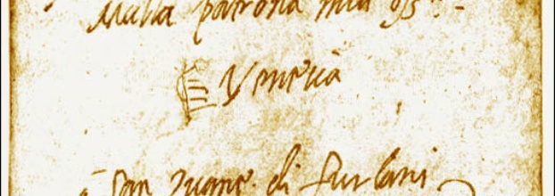 Lettera recapitata a Venezia nel 1592