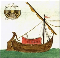 Italienisches Postschiff des achtzehnten Jahrhunderts 